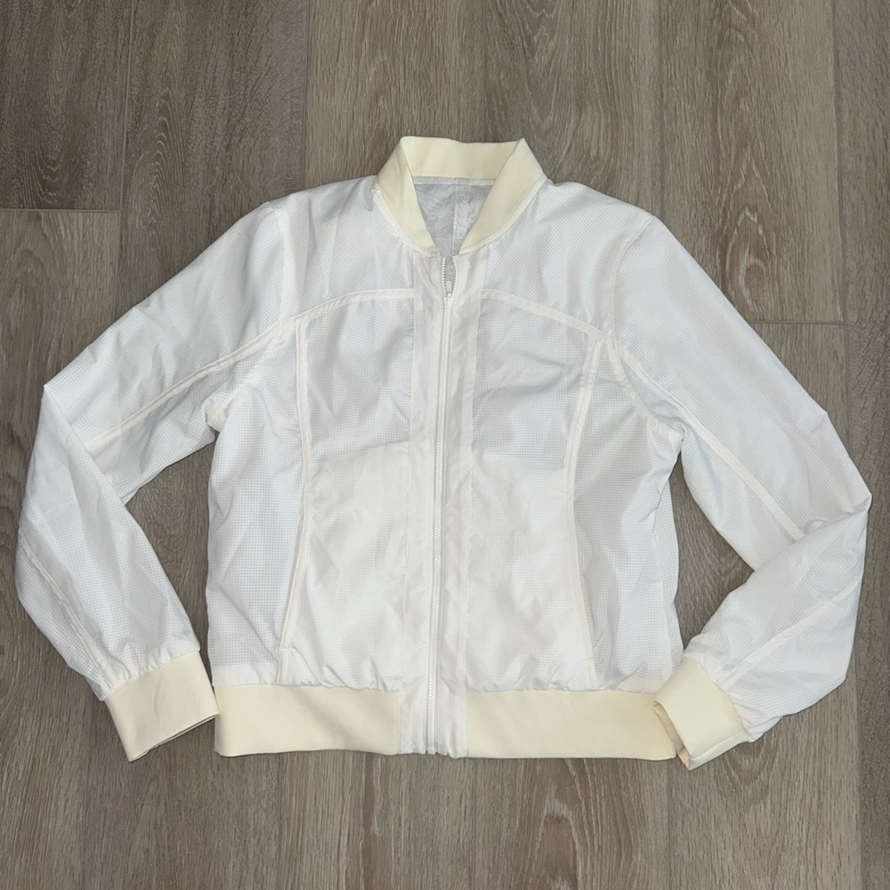 White and Cream LuluLemon Jacket